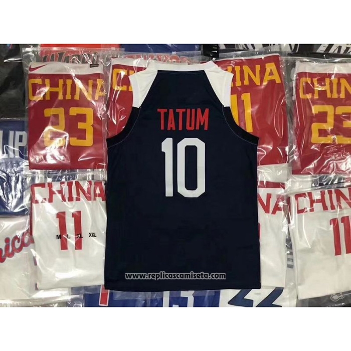 Camiseta USA Jayson Tatum 2019 FIBA Basketball World Cup Azul